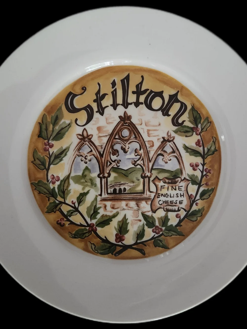 Restoration Hardware Set of four vintage ceramic cheese appetizer plates